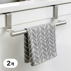 싱크대 행주걸이 주방 수건걸이 고무장갑 걸이, 2개, 실버