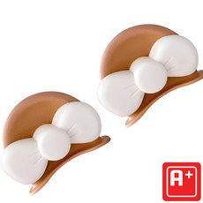 알탱고 귀여운 동물 /리본 곰/ 귀 헬멧 부착형 장식 레포츠용 선물용, 브라운/화이트