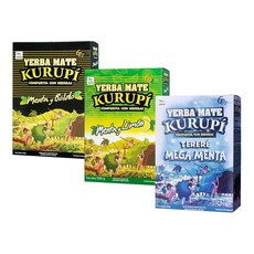Kurupi Yerba Mate 버라이어티 팩 - 민트 & 볼도 레몬 테레레 메가 멘타 파라과이 허브 예르바 마테차 3팩 x 500g (총 1.5kg)