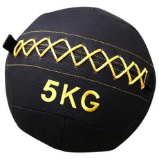 軟式藥球/健身牆球 (2KG-6KG) - 柔軟材質，多種重量選擇，核心訓練, 單色, 1個, 5kg