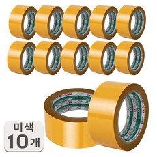 금성K&T 박스테이프 중포장 48mm x 80M, 미색, 10개