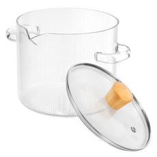 1600ML 2300ML 유리 요리 냄비 투명한 붕규산 뚜껑이 있는 다기능 스튜 요리용, Transparent L