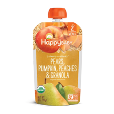 해피베이비 해피클리얼리크래프트 113g, 배 + 호박 + 복숭아 + 그래놀라(Pears + Pumpkin + Peaches + Granola), 1개