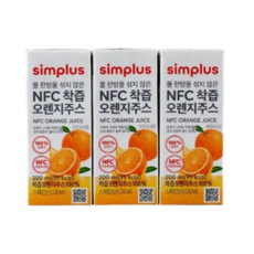 simplus NFC 착즙 오렌지주스, 200ml, 9개