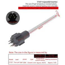 세라믹 가열 요소 히터 코어 플러그인 연결 D60W K1321 4 핀 220V, 가지고 다닐 수 있는, 01 C1321