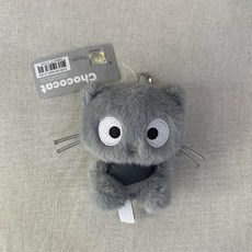 (정품) 산리오 모노 보송털 키티 한교동 초코캣 인형키링, 1개, 9cm