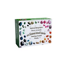24Pcs 크리스마스 출현 달력 24 일 카운트다운 석영 크리스탈 스톤 를위한 선물 크리스마스 출현 달력 장난감 Navidad 2022, 24 그리드 B