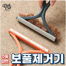 리치캣 수동 보풀제거기 양면 니트 의류 먼지 털 정리, 그린, 수동 양면