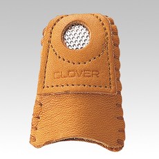 可樂牌Clover鐵片真皮指套，真皮頂針器，S/M/L號可選，手工藝縫紉必備, 1個