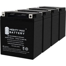 마이티 맥스 배터리 YB12AA 12볼트 12AH 165CCA 충전식 유지보수 무료 SLA AGM 모터사이클, 4 Pack, 4Pack