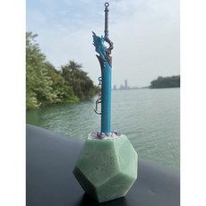 石中劍之天然玉石 斬龍劍拆信刀--石中寶劍象徵鎮妖除魔防小人.辦公室必備(台灣在地文創)