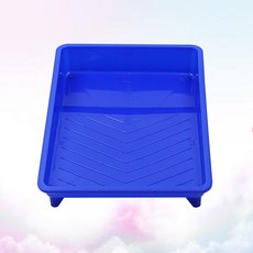 실용적인 파란색 페인트 롤러 가정용 깨끗함 내구성 편리하고 도구 용기 보관 있는 브러시 트레이, 1개