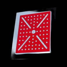 욕실소품 해바라기 대헤드 사각 레드 샤워기 부속 부품 헤드, 1개, RED
