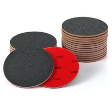MAXMAN 폼 샌딩 패드 18개 12.7cm(5인치) 볼링 샌딩 패드 2500그릿 샌딩 스폰지 세트 재사용 가능한 습식 건식 사포 블록 랜덤 궤도 샌더 목재 금속, 6인치_180 그릿