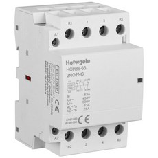 Hofwlle HCH8s-63 AC 접촉기 4P 63A 2NO 2NC 4극 110V120V 코일 전압 35mm DIN 레일 마운트