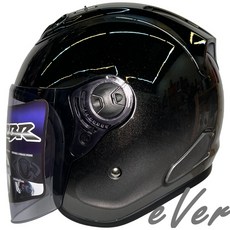 CBR S-90 RX-7 雙色黑灰漸層 R帽 雙D安全帽, 1個, L(59~60cm)