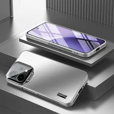 호환 OPPO Reno 14 Pro용 무광 충격 방지 폰 케이스 메탈 렌즈 카메라 보호 홀더 스탠드 Reno 14Pro용 후면, 03 silver, 01 오포 리노14 프로