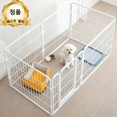 포령 강아지 울타리 대형 펜스 반려동물 화장실 칸막이 초대형 6P, 화이트, 1세트
