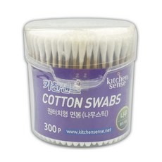 키친센스 면봉 귀파개 귀청소 화장 순면 면봉 300P gas+9770mK