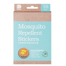 simba 小獅王辛巴 長效薰衣草精油防蚊貼/恐龍圖鑑/長效檸檬草精油防蚊貼(16枚/32枚), 1個, 檸檬草-16枚
