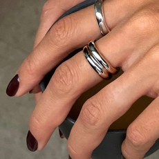 써지컬스틸 4mm 엥게이지 반지 2개세트 쌍가락지