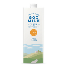 갓밀크 멸균우유 /폴란드우유/GOT MILK/무배, 1L, 10팩