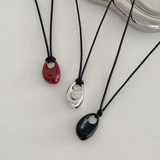 [수앤수]티란 원석 드롭 롱 매듭 로프 목걸이 (26N002)