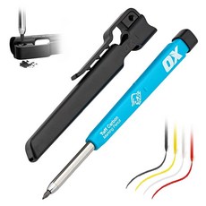 OX Tools 목수 연필 기계식 세트 - 2.8mm 심 벨트 클립 샤프너 및 홀더가 있는 튼튼한 건설 정밀 목공, OX 목수 연필 + 심 4개