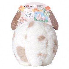 MINI ANIMAN 愛兔草小兔子球型玩具 - 兔子玩具, 1個, 小兔子玩具球(直徑15cm)(白咖啡色), 白咖啡色