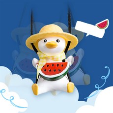 초초맛트 차량용 오리그네장식 차량용석고방향제무향, 수박덕