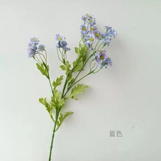Life Master 30頭洋甘菊仿真花束，韓國ins風擺設裝飾, 1個, 藍紫色