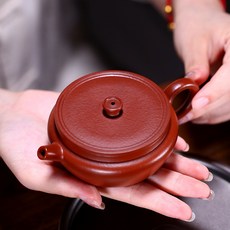 代理宜興茶壺名家純手工硃泥大紅袍平韻 紫砂壺 12611, 12611平韻-國助工謝萬華, 1個