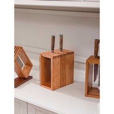 우드 칼꽂이 원목 나이프 홀더 곰팡이 방지 주방 식도 정리 수납 조리대, 1개, 4. 6슬롯 중공(간단)