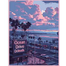 온메이드 DIY 명화그리기 그림그리기 세트 MD-220, 1개, 11 번화가 해변