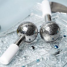 채움 스테인리스 페이스쿨러 쿨링스틱 아이스롤러 피부 마사지기 2개 세트, 1세트