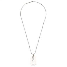 남성용 스테인레스 스틸 면도날 펜던트 체인 목걸이 실버