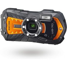 RICOH WG-70 14m 1.6m 오렌지 리코 본격 방수 디지털 카메라 방수 (연속 2시간), 1개