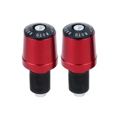 범용 오토바이 핸들 바 그립 엔드 모토크로스 핸들 플러그 웨이트 진동 방지 슬라이더 플러그 옵션, 1개, 02 red