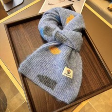 臺灣出貨-美拉德撞色氛圍感圍巾女冬季2025秋冬新款韓系百搭保暖針織圍脖