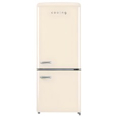 쿠잉전자 레트로 170L 2도어 냉장고 방문설치, REF-C182C