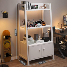 A형 거실 진열장 수납 진열대 사물함 철제 거실 선반 3단 진열장 600 베란다수납장, 흰색