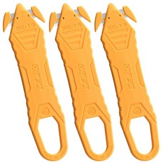 OLFA 개봉용 커터 올파 안전칼 카이콘 238B-3P (3입세트) SK-15 안전커터 일본제, 옐로우, 1개