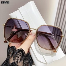 DFMEI 百搭墨鏡女大框眼鏡大臉顯瘦偏光高級感司機鏡太陽鏡