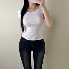 VANANA2 국내제작 유넥 슬림 반팔티