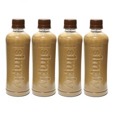 아카페라 심플리 로어슈거 라떼 무라벨, 400ml, 4개