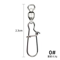 漁人邦釣魚用軸承轉環海竿連接器，八字環不鏽鋼別針，多尺寸海釣配件, 1個, 0#【十枚】