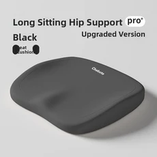 등쿠션 메모리폼 시트 쿠션 사무실 자동차 꼬리뼈 압력 완화 다양한 모양의 허리 받침 통기성 홈 데코, 05 블랙 업그레이드