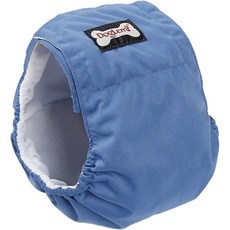 보겔 워셔블 남성 반려견 생리 바지 재사용 가능한 위생 속옷 배 랩밴드 기저귀 대형 소형견용, Large, Blue