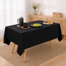 밀앤미터 일회용 테이블보 방수 PEVA 파티 전시회용, 5개, 137x183cm, 블랙