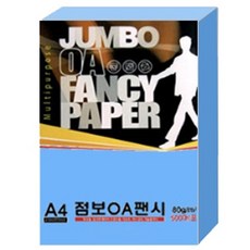 [동화오피스] 두성종이 OA 팬시페이퍼 80g 500매 / A4 색지 용지, 500개, P54.연푸른색